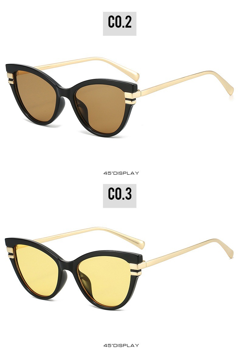 Gafas de sol cat eye retro para mujer protección solar estilo_voghion.com