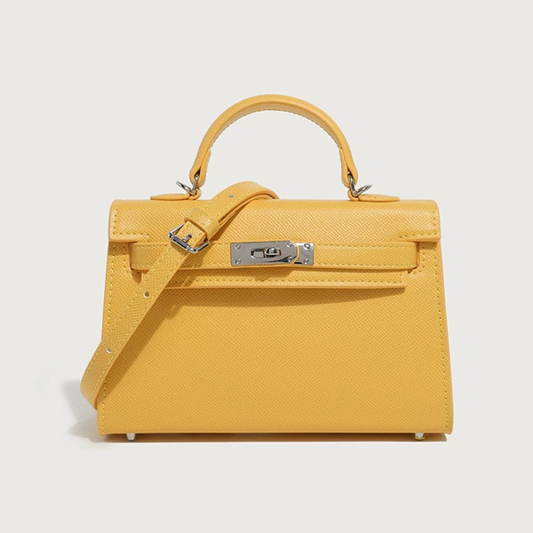 Palm pattern yellow silver buckle
