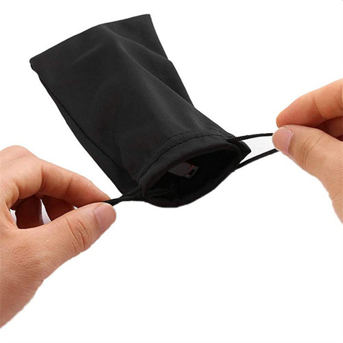 Black Sunglasses Fabric Bag, Composite Fabric Grid Color Various Materials Portable Storage Bag Mobile Phone Bag