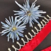 Pearl hair band + blue flower blue (large + small)