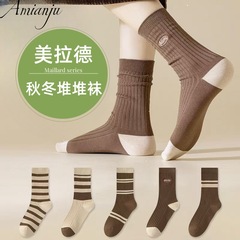 Stack socks knee-high socks women's socks sports socks striped men's socks long socks cotton socks deodorant socks children unisex ZhujiSockIndustry