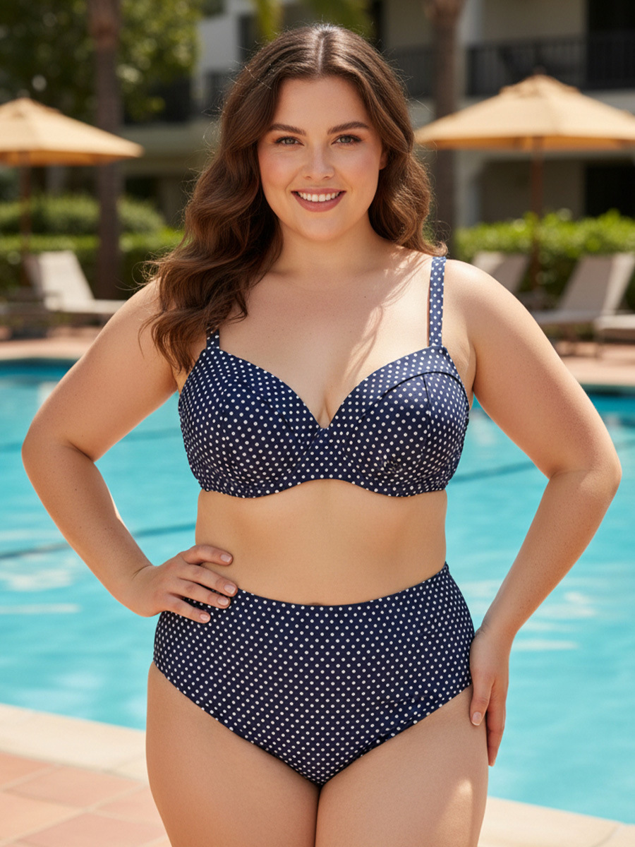 2026 Amazon yangi bikini swimmear - Yevropa uslubi, ikkita bo'lakli, katta o'lcham