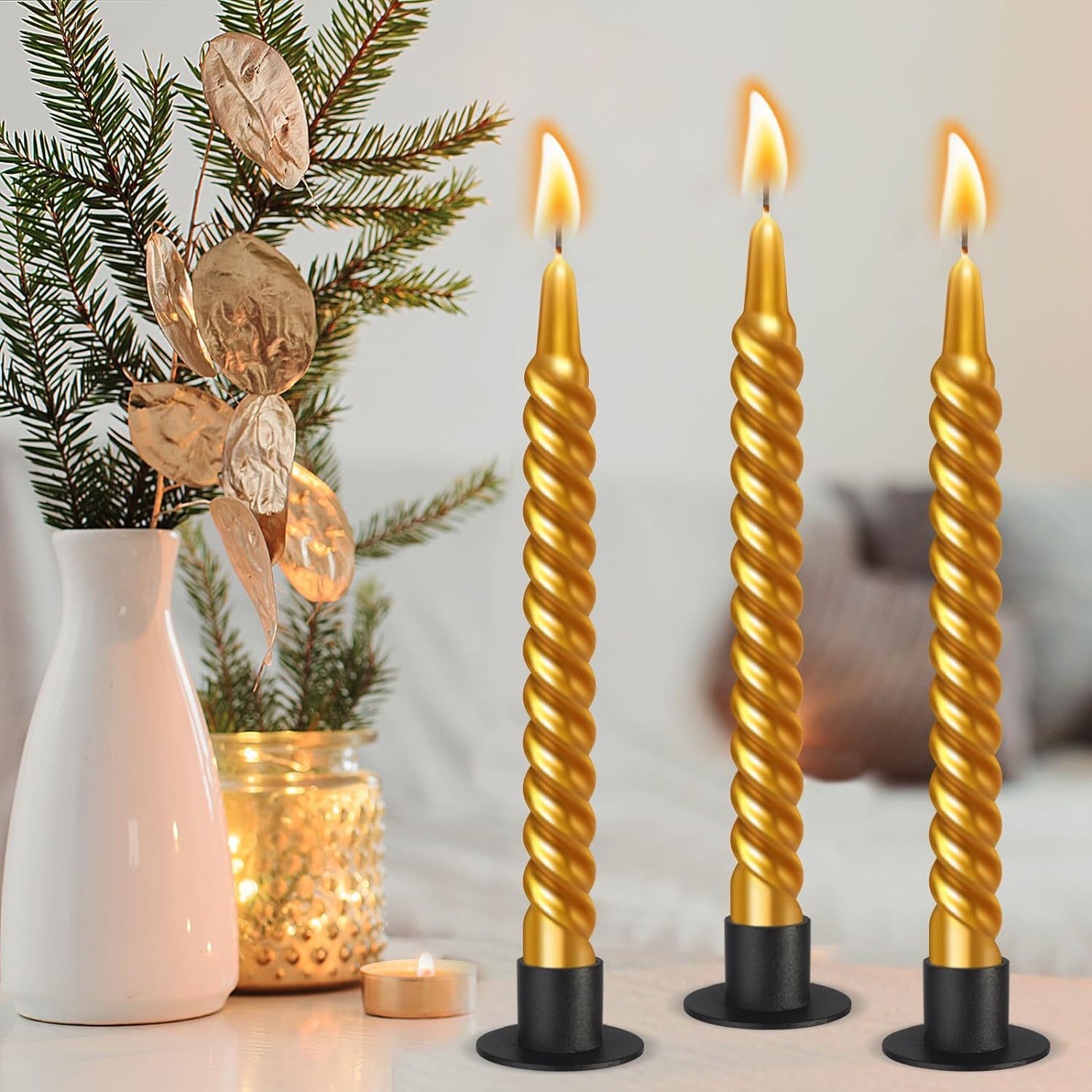 Candelabro de mesa de comedor de hierro europeo, candelabro de boda, comercio electrónico transfronterizo, candelabro pequeño redondo, adornos, pedestal de vela de poste negro