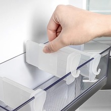 冰箱侧门自由伸缩分隔夹板隔断神器可调节抽屉收纳万能分割小卡扣
