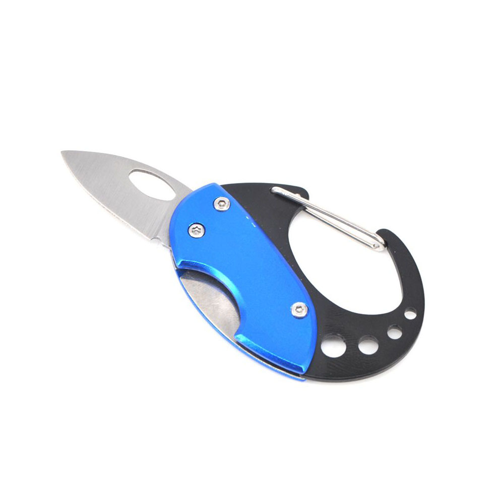 工厂供应椭圆铝合金刀柄礼品钥匙刀锁匙扣刀便携礼品迷你户外小刀