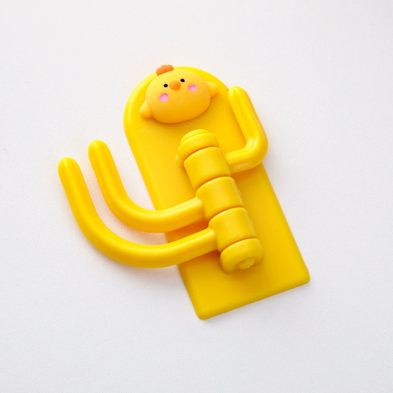 Cute cartoon three -hook hook Student dormitory wall without trace avoidance sticking hook wall door behind the key hook