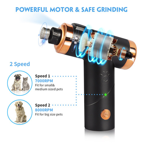 New Charging Pet Nail Clipper Dog Nail Grinder Cat and Dog Nail Trimmer Electric Pet Nail Grinder