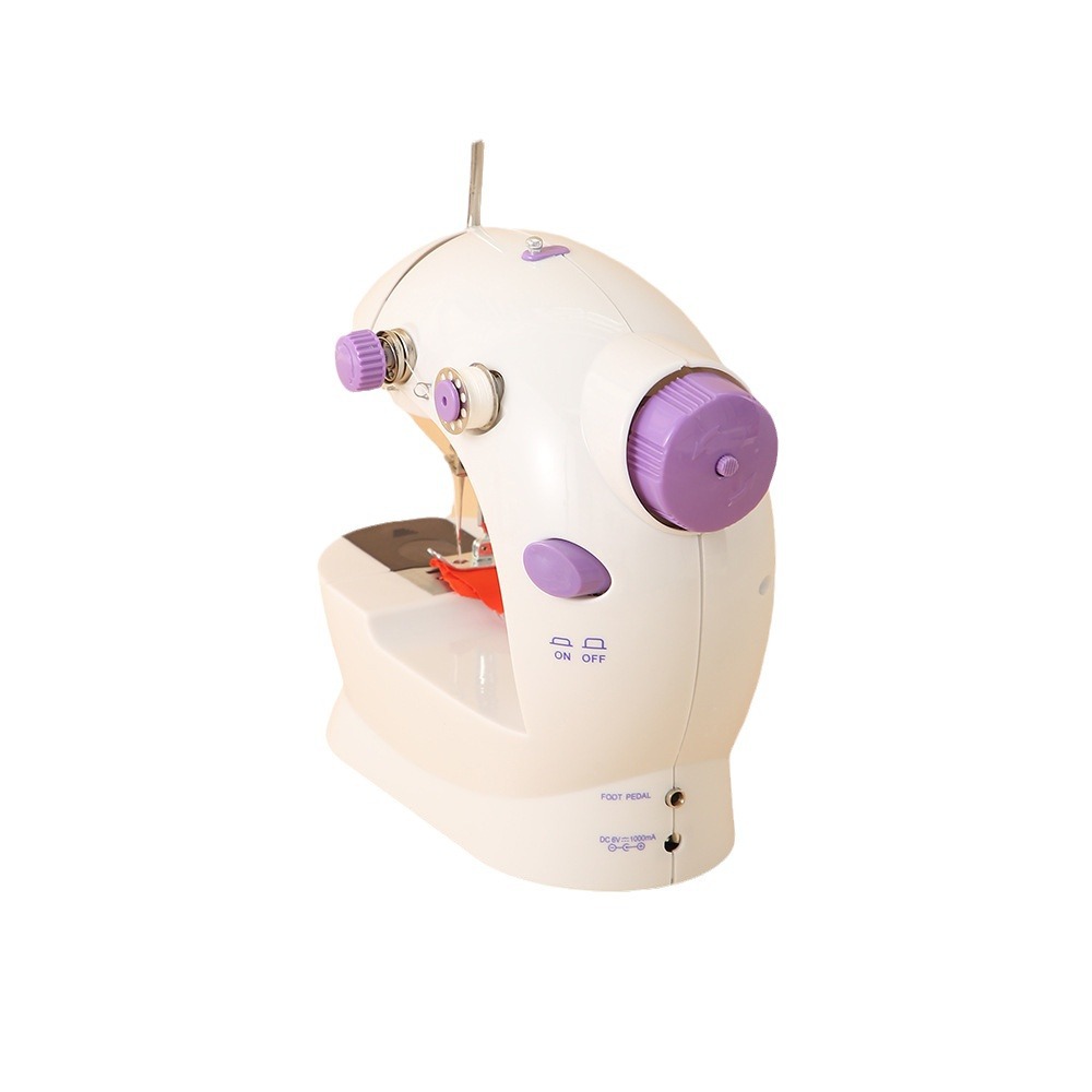 Directo de fábrica del hogar mini máquina de coser automática pequeña máquina de coser eléctrica de escritorio multifuncional fuente de alimentación de calibre europeo y americano