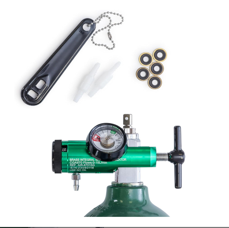 点滴式针式氧气减压器医用氧气表减压阀CGA780带扳手垫片过滤器