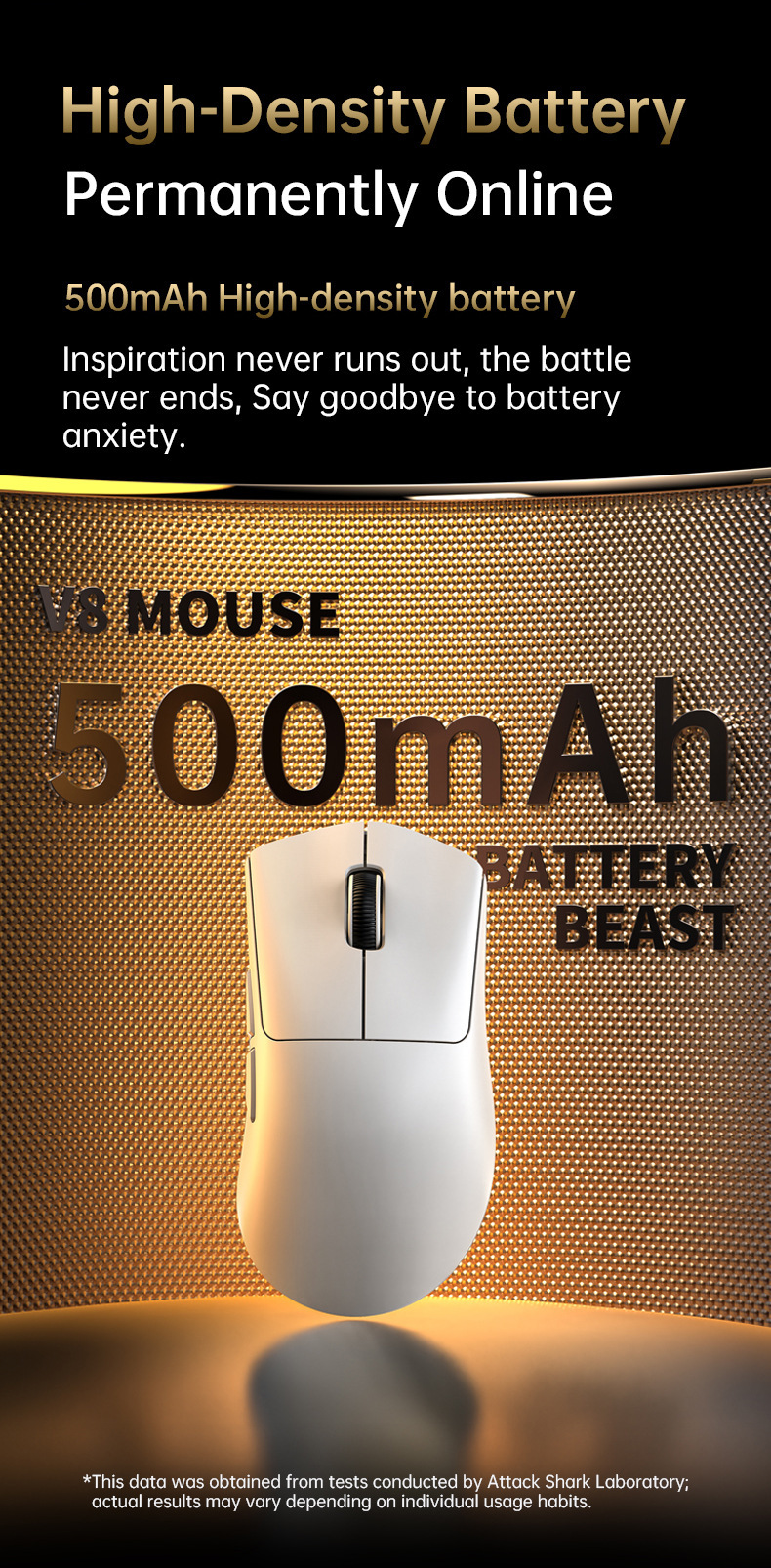 ATTACK SHARK Mouse wireless Attack Shark V8, leggero PAW3950, giochi, The Third Mock Examination, 8K_voghion.com