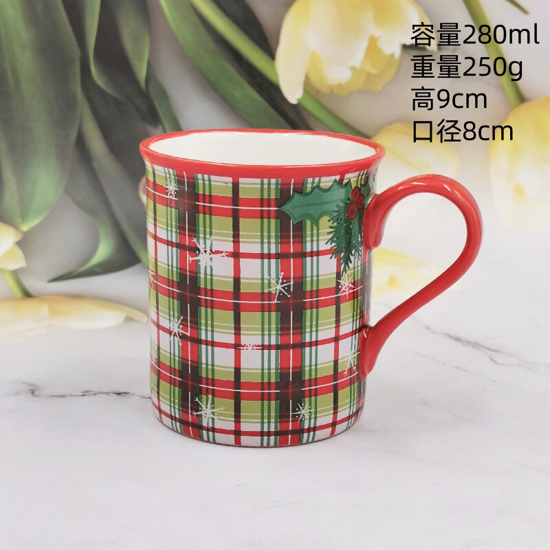 クリスマスセール中！陶器製マグカップ、DIYデザイン、面白い形のコーヒーカップ、ホリデーギフト、クリスマスカップ|undefined