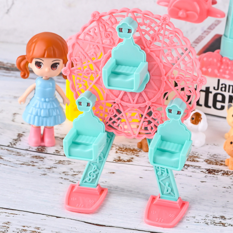 Los niños estrictamente seleccionados juegan a los juguetes de la casa feliz Parque de atracciones Roller Coaster Playground suit padre-hijo juguetes interactivos para niñas