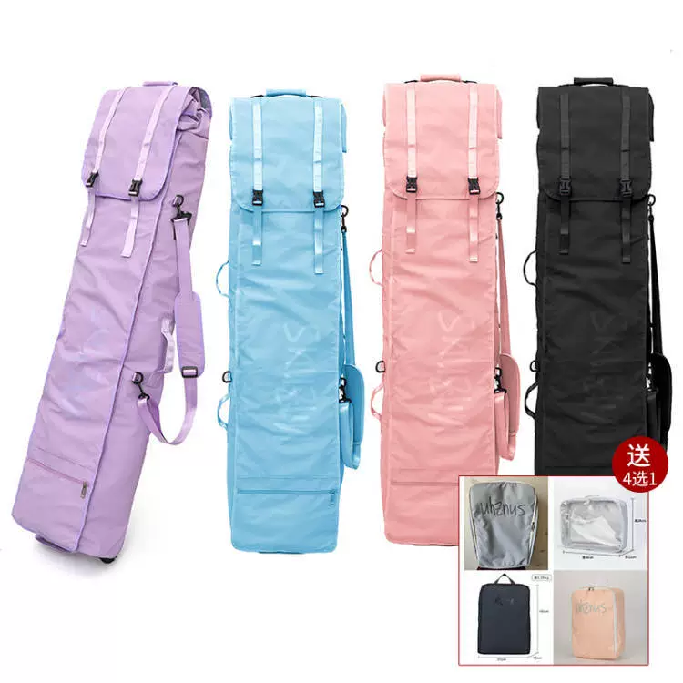 Сумка для скейтборда с колесами Сумка для лыж Одно плечо Сумка для хранения снежного костюма Сумка для лыж Сумка для зимней обуви большой емкости Водонепроницаемая весь склад