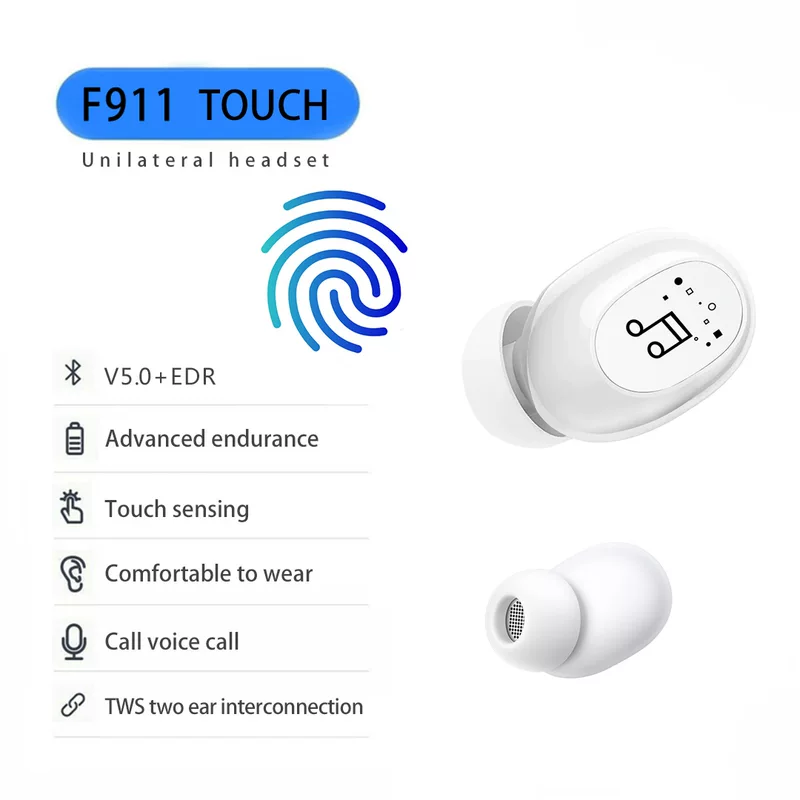 F911 одиночное Bluetooth-гарнитура сенсорного типа, одинарное ухо, горячая распродажа, 5.0, мини S8, приходящие уши, достойная приватная модель