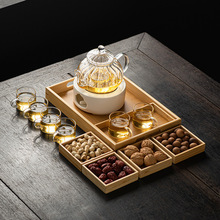 日式温茶炉蜡烛煮茶水果茶壶玻璃耐高温养生下午茶茶具套装花茶壶