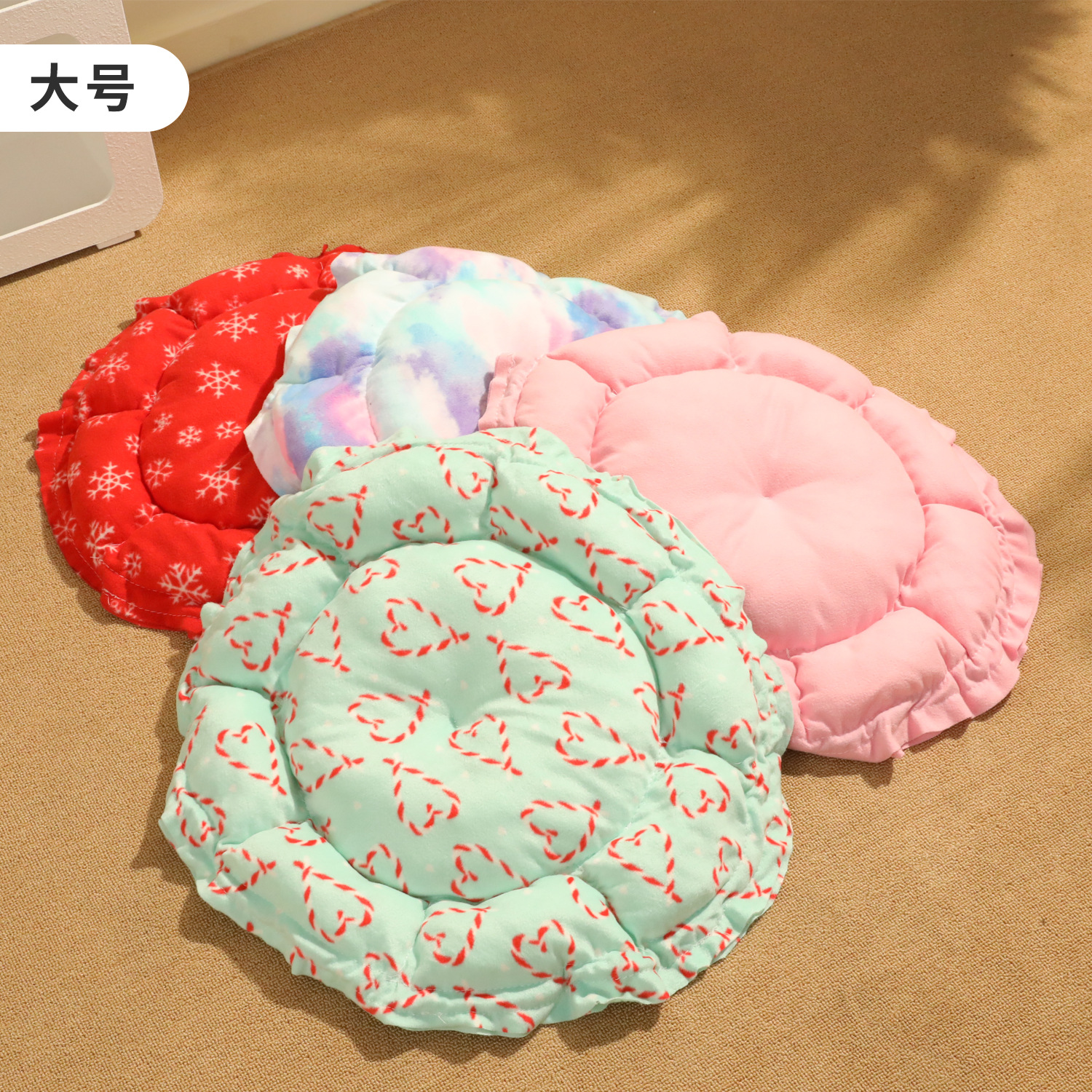 Nido de perros, almohadilla de dormir gruesa universal en cuatro estaciones, cuerdas ajustables, calabaza, perros, cálidos, peludos, perros