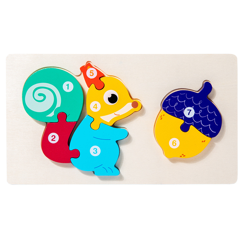 Niños Montessori material didáctico educativo alimentos cadena rompecabezas juego educación temprana juguetes cognición animal bebé rompecabezas