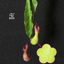 仿真绿植猪笼草婚礼桌花假花家居装饰摄影道具壁橱走廊垂挂植物