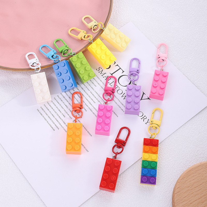Building block key chain airpods protective case creative car key chain bag pendant girl heart ins pendant Building block key chain airpods protective case creative car key chain bag pendant girl heart ins pendant