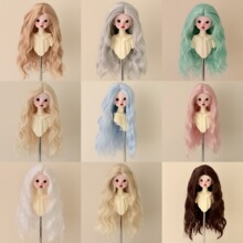 现货BJD346分中分羊毛卷cos假发 毛坯角色日常彩色柔软丝造型毛胚