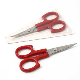 现货品字红色柄绣花剪家用手工十字绣线头剪独立泡壳装翘头绣花剪