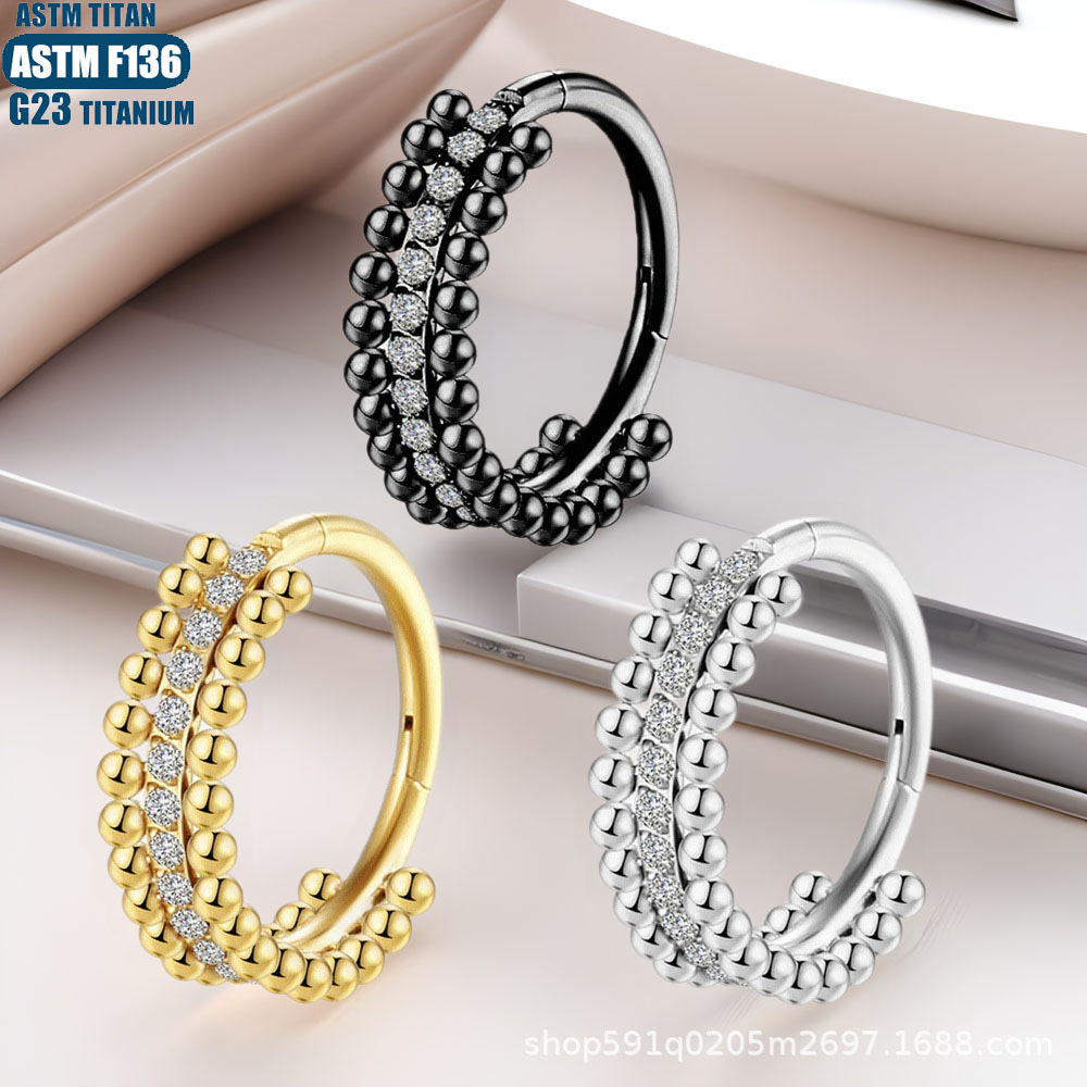 Labret piercing jewelry detail image