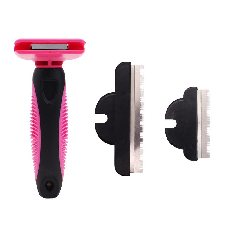 Amazon PET depilación limpieza suministros perro depilación diente denso peine desmontable gato belleza peine al por mayor