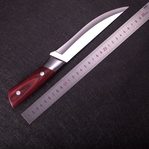 German chef's knife with wooden handle, splitting knife with leather sheath, household meat cleaver, meat joint factory multi-purpose knife, boning knife