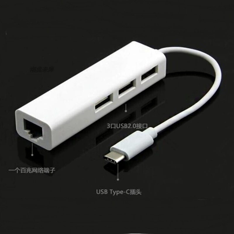 Тип-C 100D беспроводная сетевая карта USB2.0HUB TYPE-C к RJ45 сетевой порт 2.0 100M сетевая карта+хаб