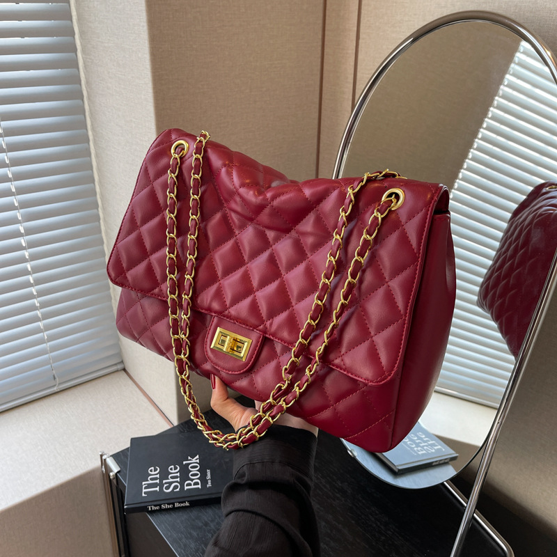Sacos para mulheres 2023 nova moda pequeno estilo perfumado losango corrente saco de grande capacidade ombro único crossbody saco clássico feminino_voghion.com