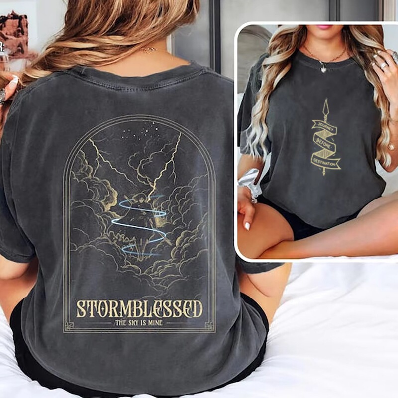 【Cross-Border European Size】Windrunner Dark Academic Literature Shirt Storm Light Archive Glory T-Shirt with 2 Side Prints 【Cross-Border European Size】Windrunner Dark Academic Literature Shirt Storm Light Archive Glory T-Shirt with 2 Side Prints