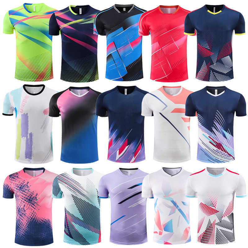 Top Badminton Clothes Men's Table Tennis Clothes Top Women's Quick-drying Training Clothes Printable Children's Breathable Team Clothes