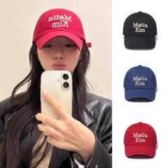 韩国小众Matin Kim25新款经典刺绣全标鸭舌棒球帽百搭情侣款