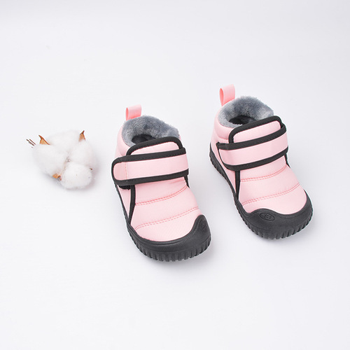 Winter velvet children's cotton shoes casual boys 'boots Velcro baby winter shoes casual girls' snow boots