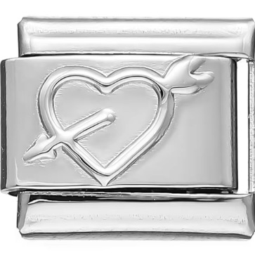 AliExpress Venta caliente DIY9mm módulo pulsera amor corazón doble melocotón corazón joya serie de costura de acero inoxidable pulsera de una sola pieza