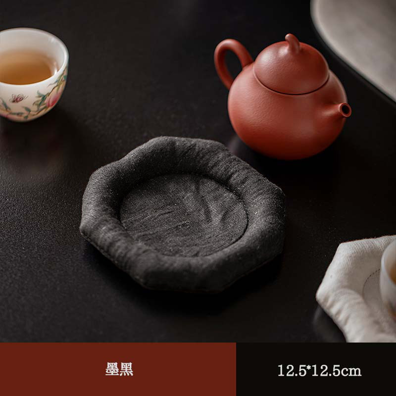 跨境ins风杯垫布艺北欧加厚隔热圆形咖啡杯垫水杯垫美食拍照道具|undefined