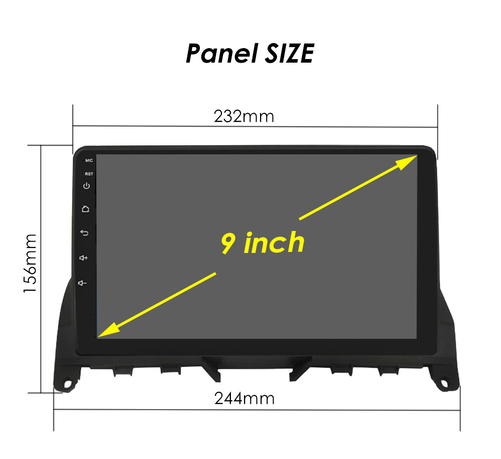 Suitable for 07 to 10 Mercedes-Benz C w204 carplay Bluetooth HD large screen car Android GPS navigation
