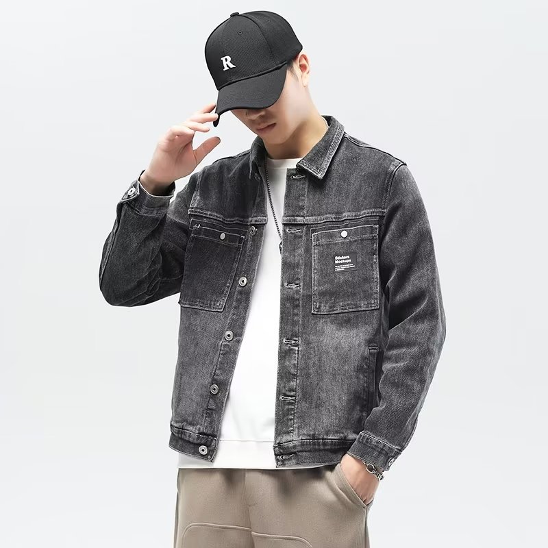 Workwear Coat Men's Spring and Summer 2025 New Fashion Boys Trendy Brand Casual Jacket Top Denim Jacket