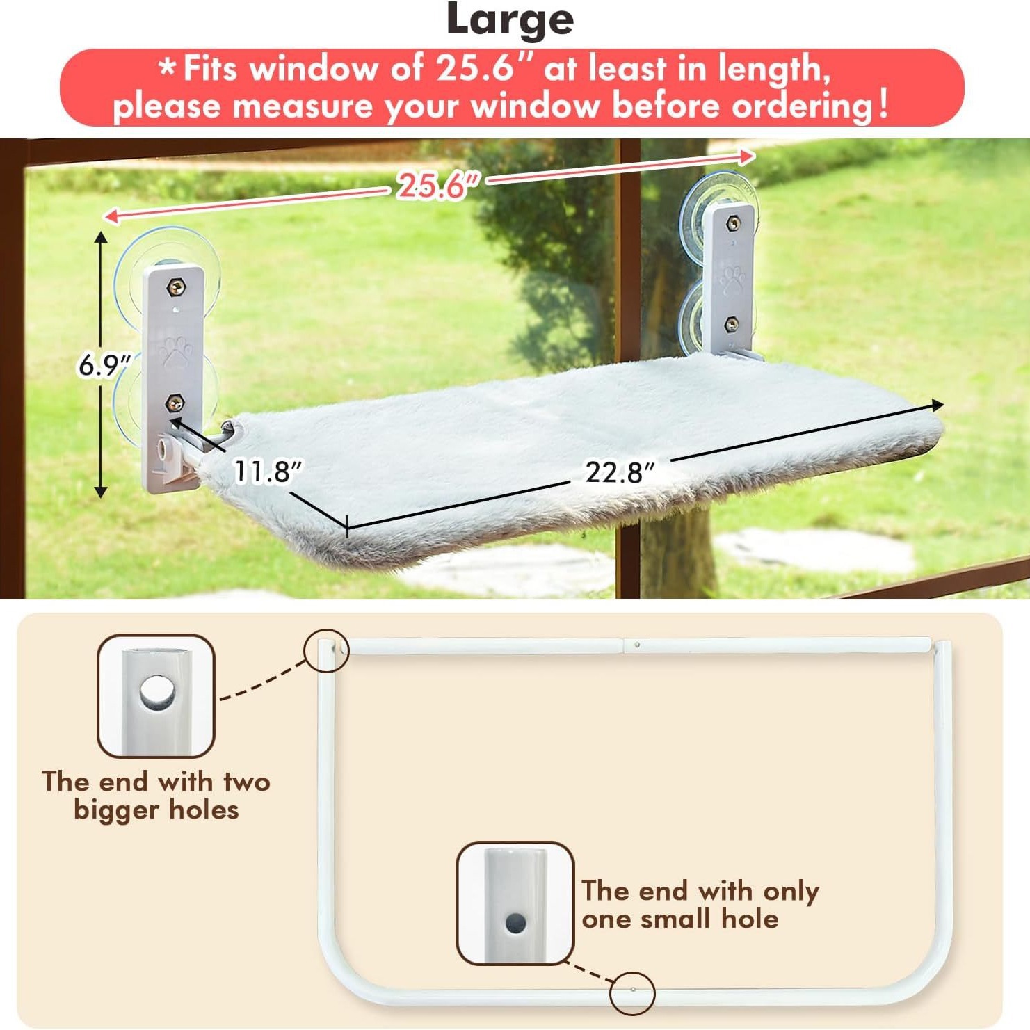 Transfronterizo de Amazon popular gato hamaca mascota gato nido balcón vidrio secado al sol hamaca gato nido Fuente fábrica