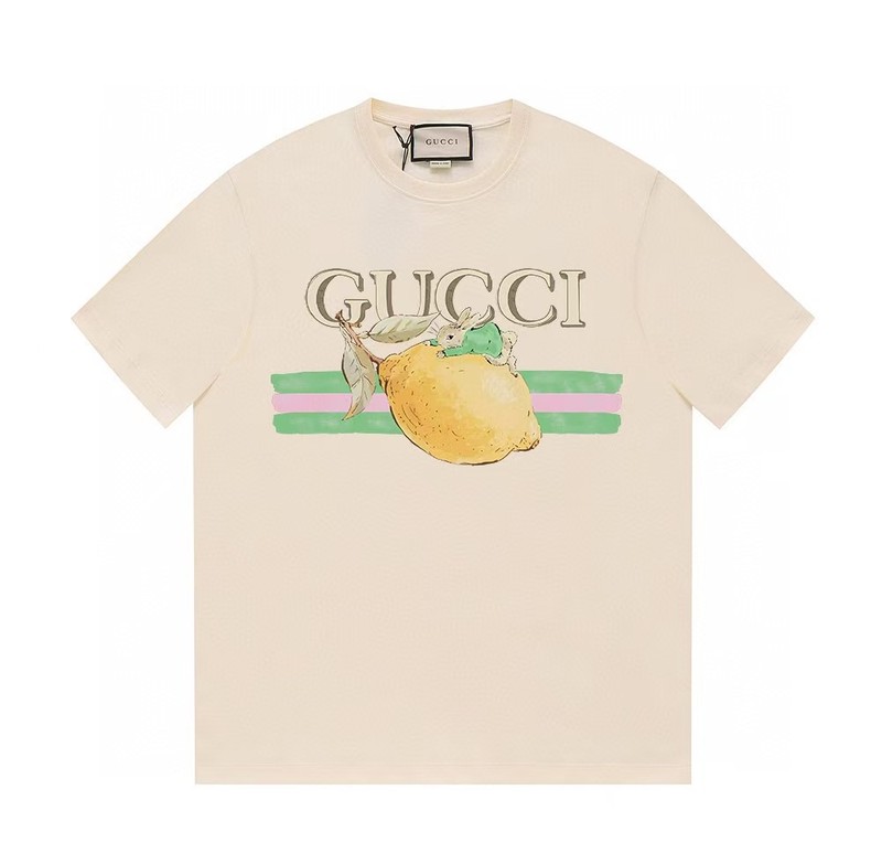 G's ヨーロッパ版半袖夏トレンドブランド古家プリントTシャツレタートップトレンドルーズ半袖TシャツカップルT|undefined