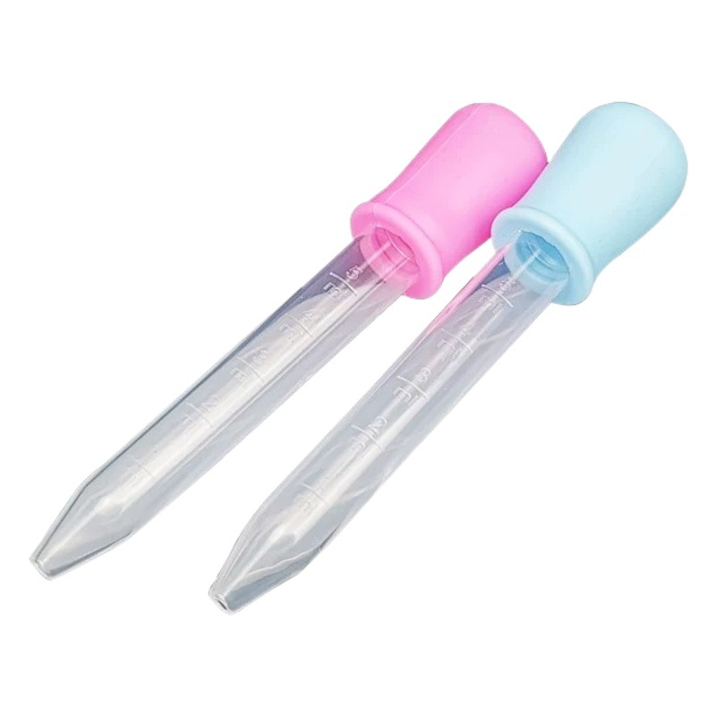 Food Grade Silicone Medicine Feeding Dropper High Suction Kidsren's Medicine Feeder 5ml Baby Test Tube Feeding Water Dropper