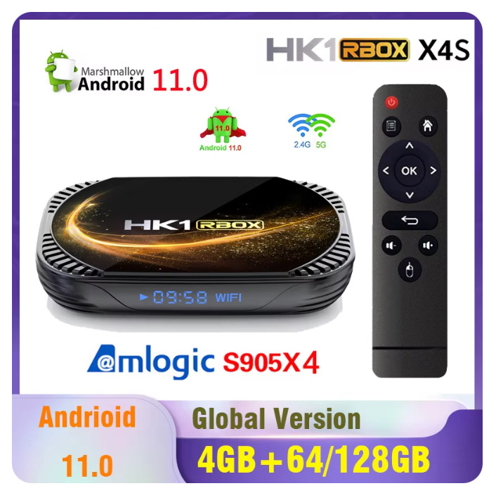Hk1Rbox X4S Set-Top Box S905X4 128g Android 11 8K Dual-Band Network Hd Player Tvbox