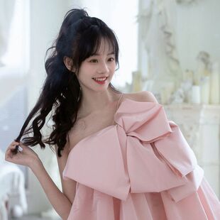 Bride's Simple Dressing Gown 2025 Summer New Wedding Photo Tube Top Fashion Trendy Birthday Adult Ceremony Dress for Women