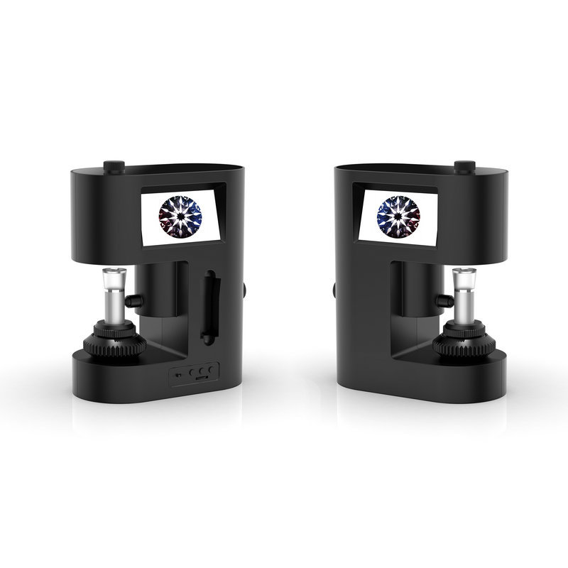 v01p多功能液晶双屏钻石显微镜钻石观察器钻石展观测仪腰码切工镜