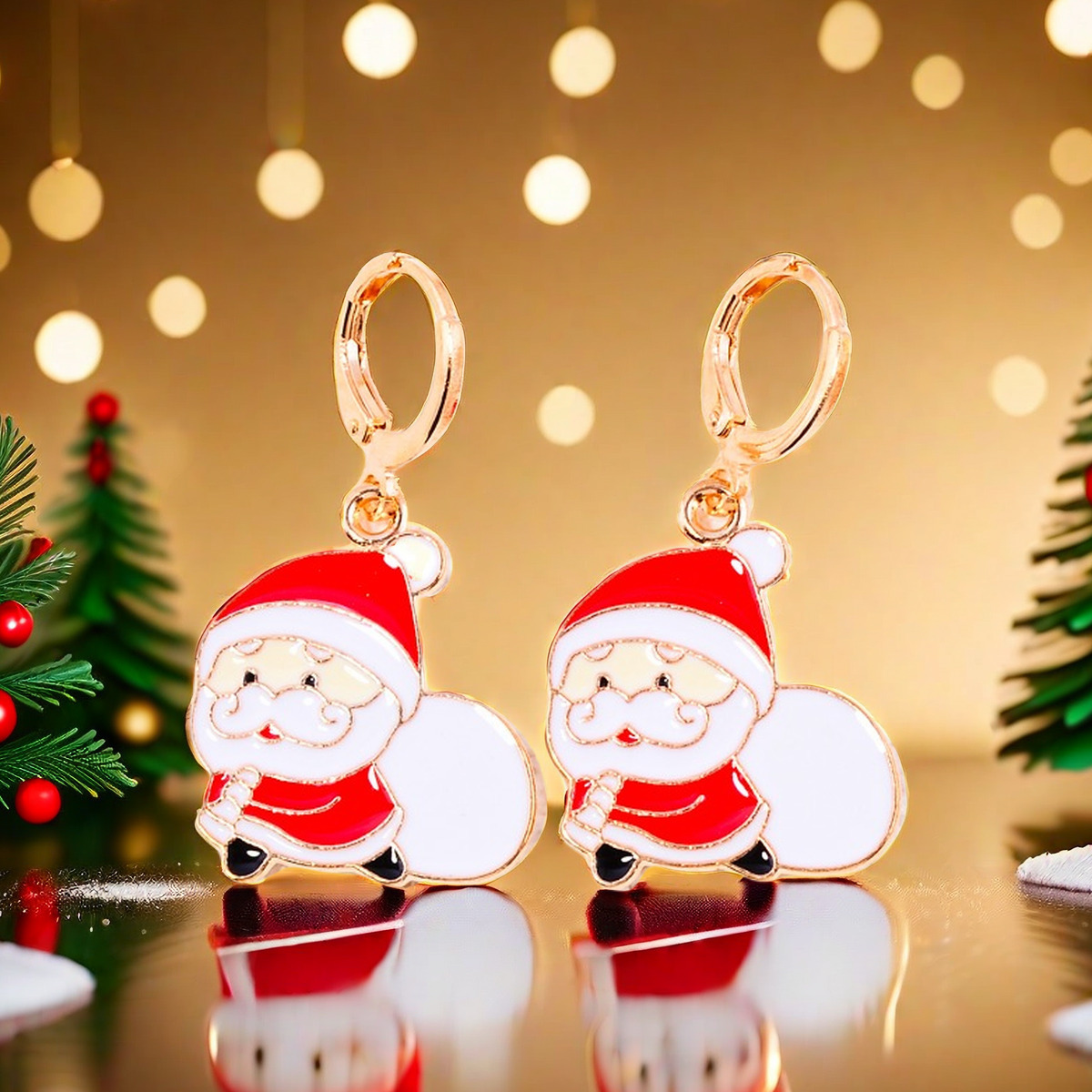 Snowflake Pattern Cute Snowflake Drop Earrings