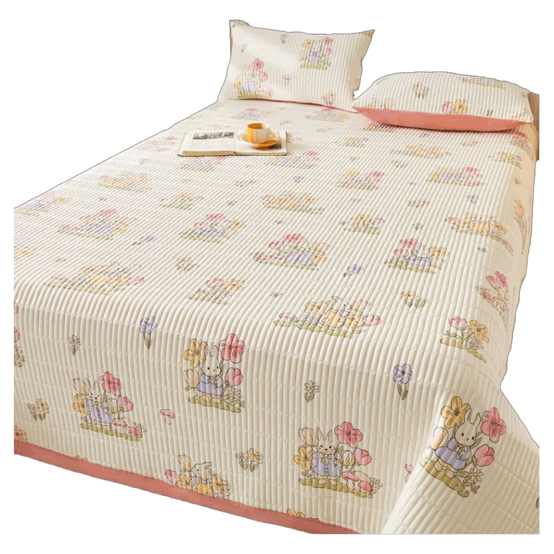 2025 nuevo estilo cubierta de cama de verano tatami de una pieza especial sábana acolchada cubierta de cama dormitorio individual juego de tres piezas