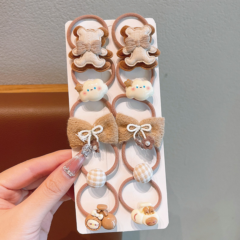 Cinturón infantil lindos cabello de café leche niñas atadas cabello de cabello no lastimas toalla de cabello anillo cabello de cabello de cabello de niñas