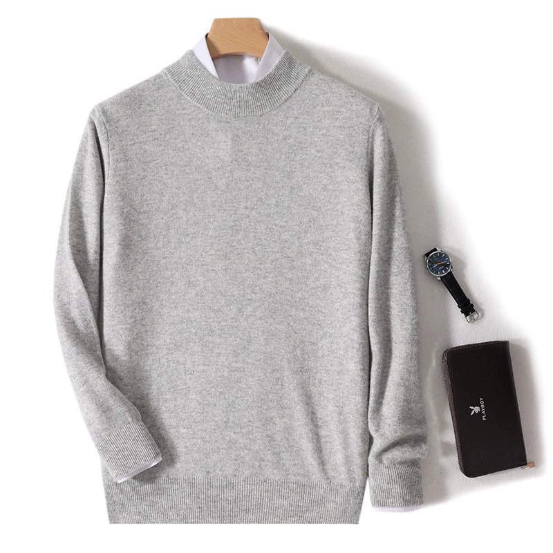 Demi-season woolen elite keep warm knitted sweater for leisure, plus size