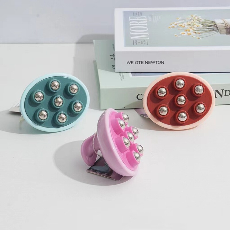 Plastic Steel Ball Massager, Portable Seven-Ball Massage Roller, Slimming Leg and Abdominal Massage Wheel