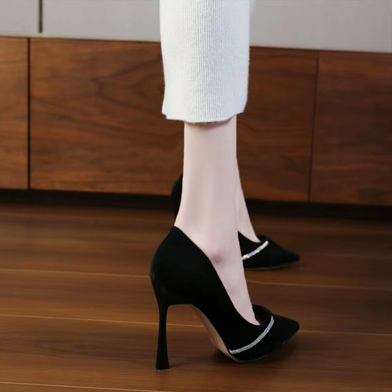Французские туфли на высоком каблуке женский каблук 2024 новый банкетный этикет